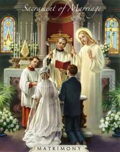Holy Matrimony in the Presence of the LORD Jesus Christ Who bestows His Grace on their union.